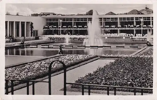 2431 - Deutschland - Essen , Reichsgartenschau Essen , Wasserspiele im Terrassengarten - gelaufen 1938