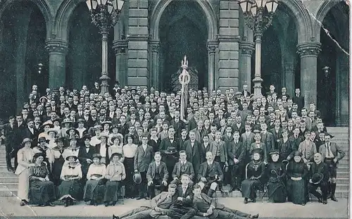 2455 - Österreich - Wien , Karl Vogelsang Bund , Vertreter und Gäste auf dem Bundestag d. deutschen kathol. Jugend Österreichs , Pfingsten 1914 , Angestellte v. Burgtheater Cousin Hawelka Josef