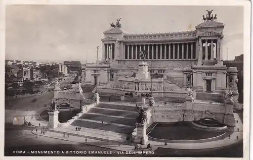 2460 - Italien - Rom , Roma , Monumento a Vittorio Emanuele , Via Dell'impero - gelaufen 1937