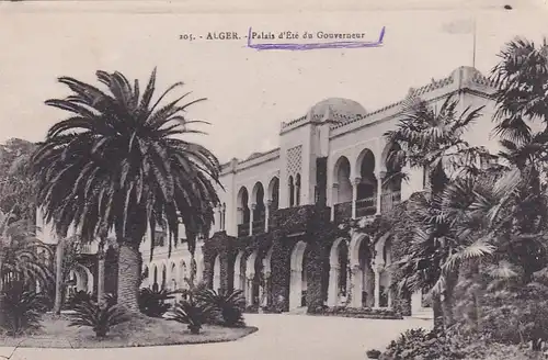2485 - Algerien - Alger , Palais d'Ete du Gouverneur , Palmen - nicht gelaufen 1930