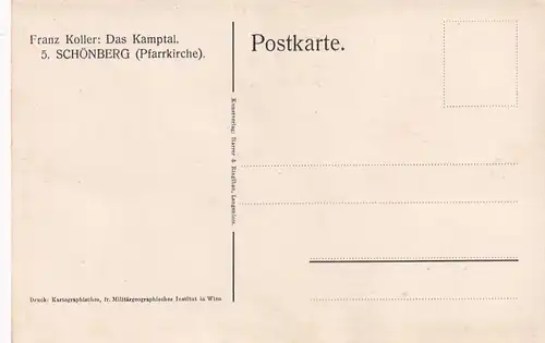 2495 - Österreich - Niederösterreich , Kamptal , Schönberg , Pfarrkirche - nicht gelaufen 1992