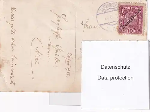2497 - Österreich - Aufnahme einer Frau - gelaufen 1919