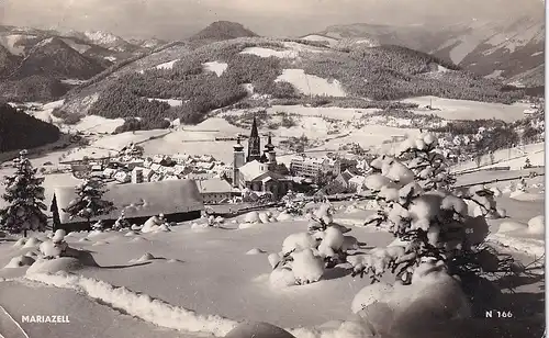 2511 - Österreich - Steiermark , Mariazell , Winterlandschaft - gelaufen 1957