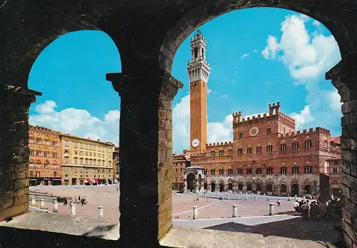 2522 - Italien - Siena , Piazza del Campo - gelaufen
