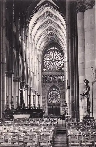 2558 - Frankreich - Reims , Interieur de la Cathedrale , la grande net. Vers le Portail - nicht gelaufen