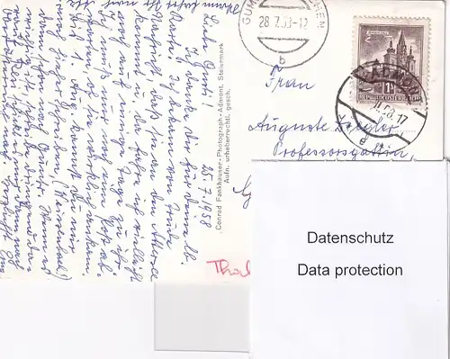 2578 - Österreich - Steiermark , Admont , Hexenturm , Natterriegel - gelaufen 1958