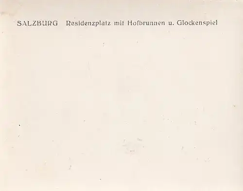 2637 - Österreich - Salzburg , Residenzplatz mit Hofbrunnen u. Glockenspiel