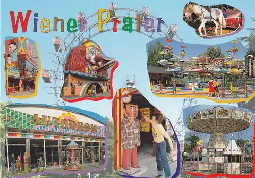2677 - Österreich - Wien , Prater , Mehrbildkarte - nicht gelaufen