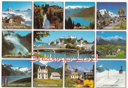 2685 - Österreich - Salzburg , malerisches Salzburger Land , Mehrbildkarte - nicht gelaufen