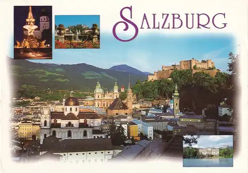 2686 - Österreich - Salzburg , Panorama , Mehrbildkarte - nicht gelaufen