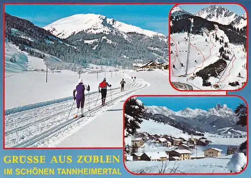 2690 - Österreich - Tirol , Zöblen im Tannheimertal , Schattwald-Zöblen , Wintersport - gelaufen 1996