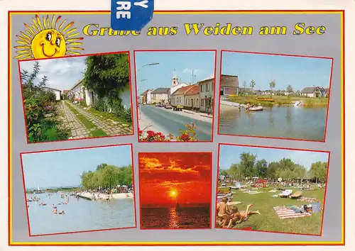 2697 - Österreich - Burgenland , Weiden am Neusiedlersee , Seestrandbad , Seepark , Mehrbildkarte - gelaufen