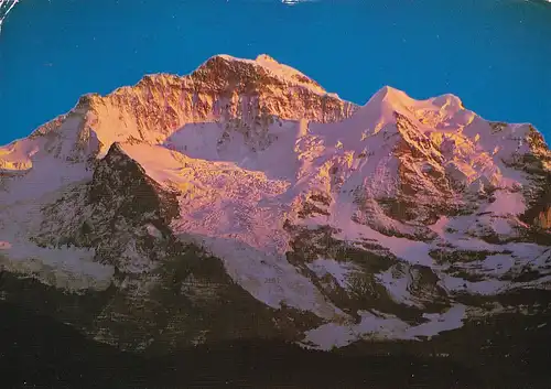 2700 - Schweiz - Bern , Wallis , Jungfrau , Berner Oberland , Sonnenuntergang , Nachgebühr Stempel - gelaufen 1971