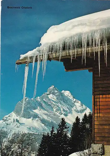 2704 - Schweiz - Glarus , Braunwald , Ortstock , Eiszapfen - gelaufen 1981