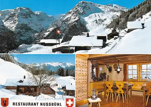 2730 - Schweiz - Glarus , Braunwald , Bergrestaurant Nussbühl - gelaufen 1980