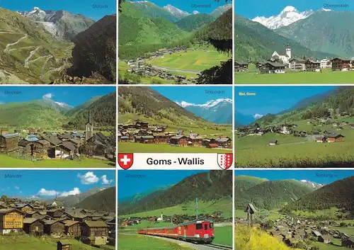 2740 - Schweiz - Wallis , Goms , Mehrbildkarte - gelaufen