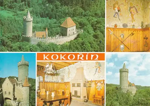 2745 - Tschechien - Czech , Kokorin , Schloß , Burg , Mehrbildkarte - nicht gelaufen