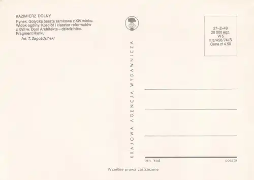 2750 - Polen - Kazimierz Dolny , Mehrbildkarte - nicht gelaufen