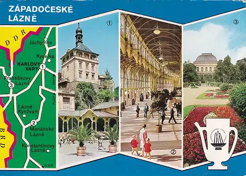 2752 - Tschechoslowakei - Zapadoceske Lazne , Karlovy Vary , Marianske Lazne , Frantiskovy Lazne - nicht gelaufen