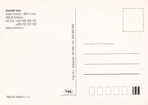 2765 - Tschechien - Czech , Jizerske hory , Chata Zvonice , Mehrbildkarte - nicht gelaufen