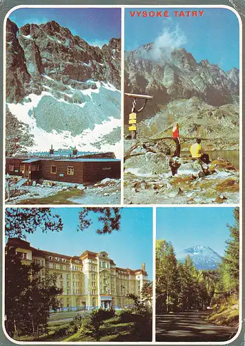 2782 - Tschechoslowakei - Slowakei , Vysoke Tatry , Hohe Tatra , Mehrbildkarte - gelaufen 1984