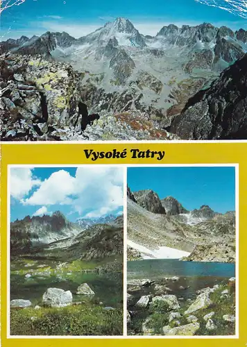 2790 - Tschechoslowakei - Slowakei , Vysoke Tatry , Hohe Tatra , Mehrbildkarte - gelaufen