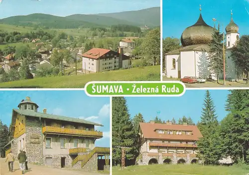 2796 - Tschechien - Sumava , Zelezna Ruda , Mehrbildkarte - gelaufen 1989