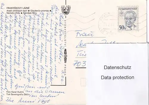 2804 - Tschechoslowakei - Czech , Frantiskovy Lazne , Franzensbad , Mehrbildkarte - gelaufen 1985
