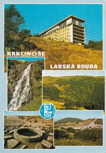 2810 - Tschechoslowakei - Czech , Krkonose , Labska Bouda , Mehrbildkarte - gelaufen 1977
