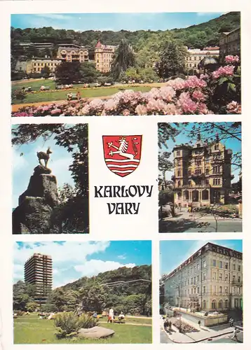 2811 - Tschechoslowakei - Karlovy Vary , Karlsbad , Mehrbildkarte - gelaufen 1985