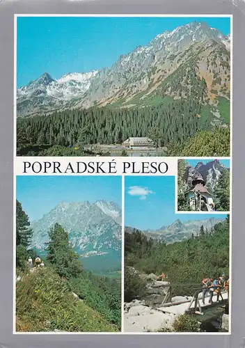 2813 - Tschechoslowakei - Slowakei , Tatransky narodny park , Vysoke Tatry , Podradske Pleso , Mehrbildkarte - gelaufen