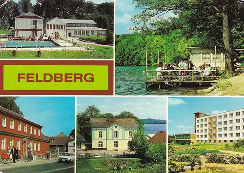 2832 - Deutschland - Feldberg , Neustrelitz , Erholungsheim des BMK Ost Stieglitzenkrug , Luzinhalle , Haussee - gelaufen 1986