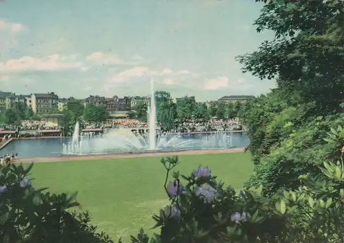 2849 - Deutschland - Hamburg , Blick vom Philipsturm , Springbrunnen - gelaufen 1956