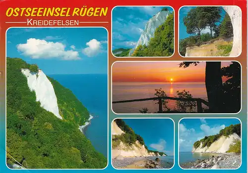 2856 - Deutschland - Ostseeinsel Rügen , Kreidefelsen , Mehrbildkarte - gelaufen 2012