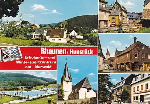 2868 - Deutschland - Rhaunen , Hunsrück , am Idarwald , Mehrbildkarte - gelaufen 1996