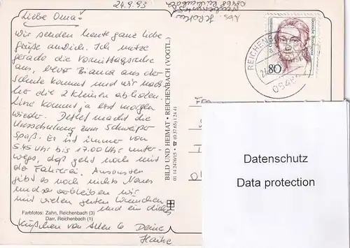 2874 - Deutschland - Reichenbach , Neuberinstadt , Mehrbildkarte , Neuberinhaus - gelaufen 1993