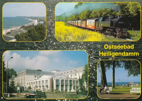 2878 - Deutschland - Ostseebad Heiligendamm , Dampflokomotive , Mehrbildkarte - gelaufen 2003