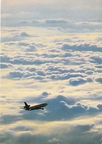 2892 - Deutschland - Lufthansa , Flugzeug über den Wolken - gelaufen 1987