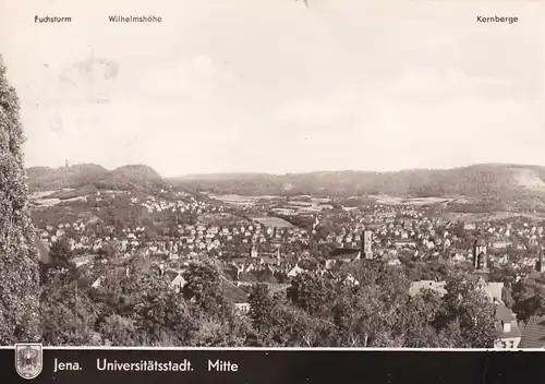 2893 - Deutschland - Jena Universitätsstadt , Mitte , Fuchsturm , Wilhelmshöhe , Kernberge  - gelaufen 1972