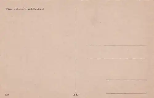 2929 - Österreich - Wien , Johann Strauß Denkmal - nicht gelaufen