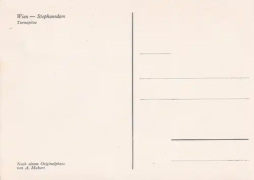 2931 - Österreich - Wien , Stephansdom , Turmspitze - nicht gelaufen