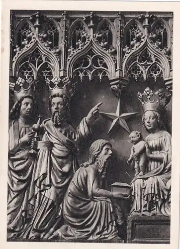 2932 - Österreich - Wien , Stephansdom , Detail aus dem Wr. Neustädter Altar - nicht gelaufen