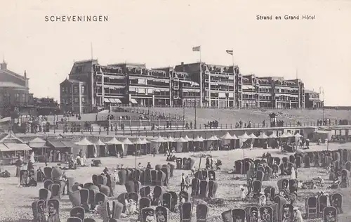 2947 - Holland - Scheveningen , Strand en Grand Hotel - nicht gelaufen