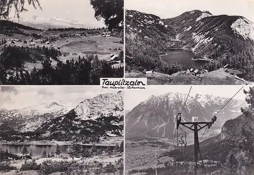 2958 - Österreich - Steiermark , Tauplitzalm , Sessellift , Mehrbildkarte - gelaufen 1953
