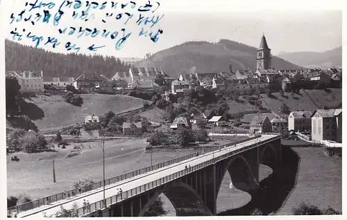 2959 - Österreich - Steiermark , Judenburg , Panorama , Brücke - gelaufen 1962