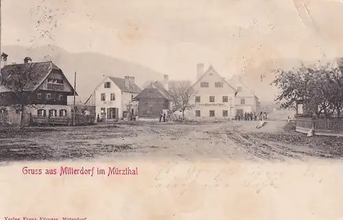 2962 - Österreich - Steiermark , Mitterdorf im Mürztal , Mürzthal - gelaufen 1902