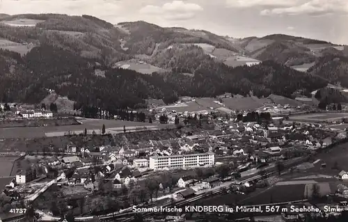 2963 - Österreich - Steiermark , Kindberg im Mürztal , Sommerfrische , Panorama - gelaufen 1959