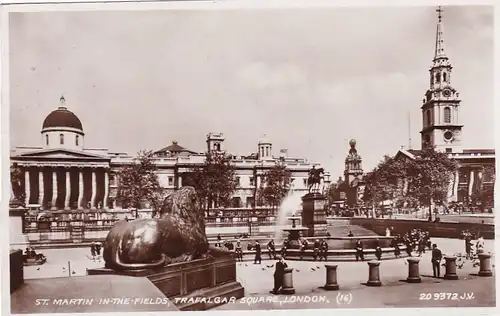 2986 - Großbritanien - London , Trafalgar Square , St. Martin in the Fields - gelaufen 1938