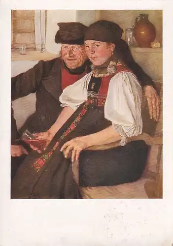 3011 -  - Wilhelm Leibl , Ungleiches Paar , Künstlerkarte , Frankfurt a.M. , Städel - nicht gelaufen