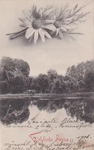 3092 -  - Wien , Fröhliche Ostern  - gelaufen 1908